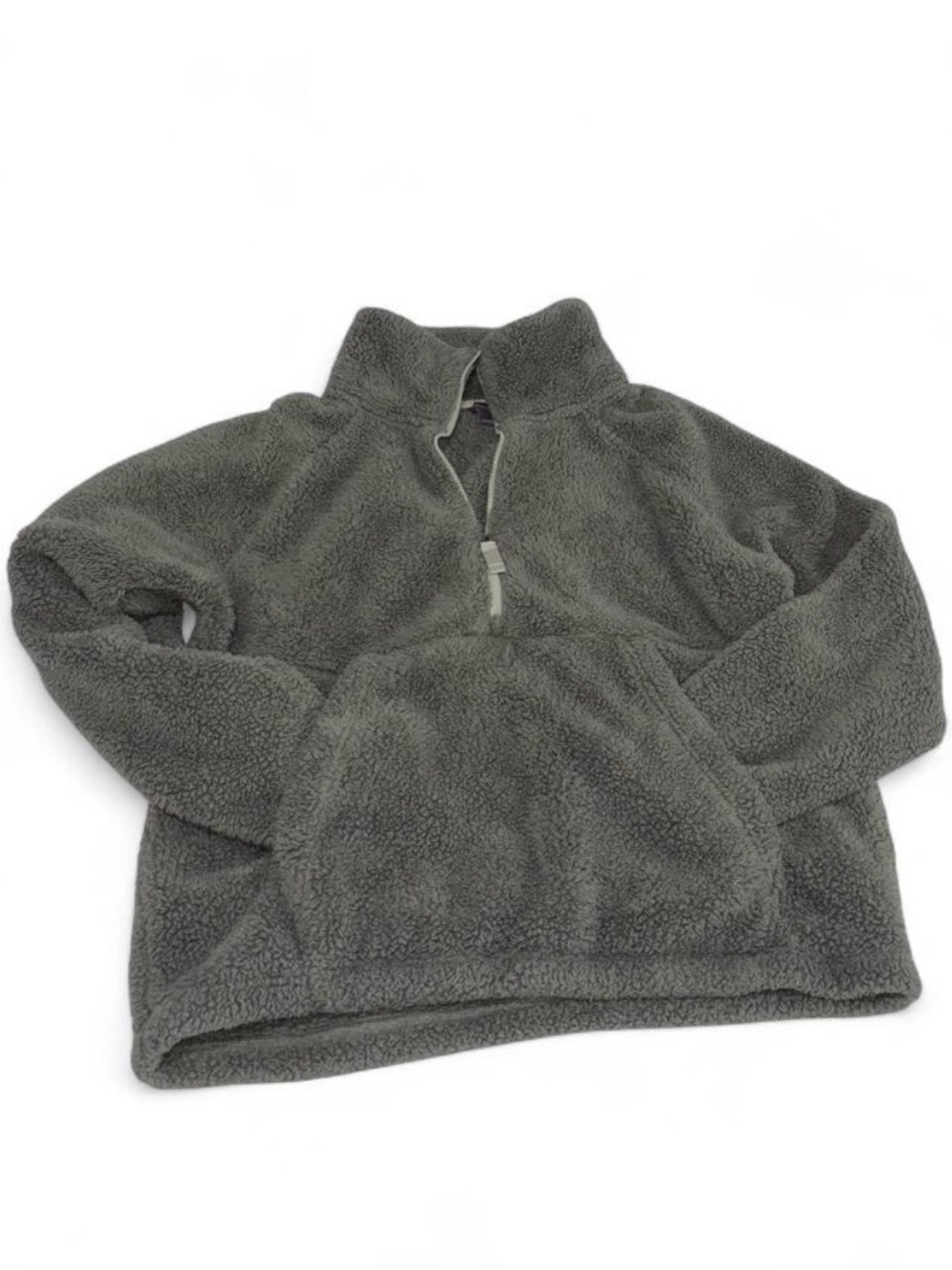 Women’s Eddie Bauer Cozy Half-Zip Sherpa Pullover Jacket - Olive size Large